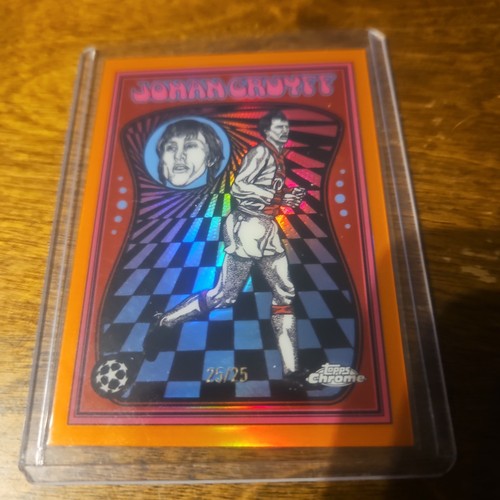Johan Cruyff [Orange] #UV-19 2025 Topps Chrome UEFA Ultra Violet card
