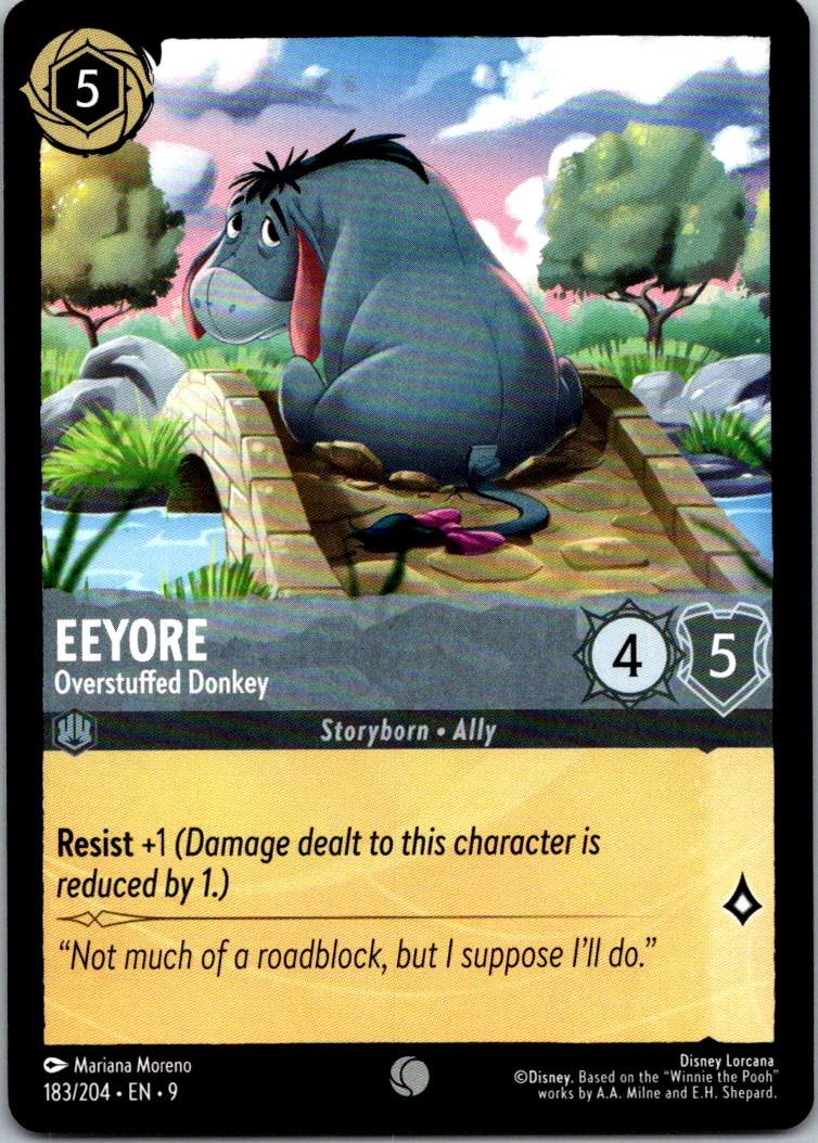 Lorcana Eeyore - Overstuffed Donkey Common Fabled Normal 183/204 NM
