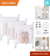 Eco-Friendly Sneaker Wash & Dry Mesh Bag - 15.7x13.8 Inches, Set of 3