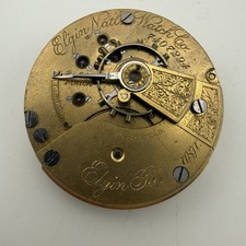 Antique Elgin Pocket Watch Movement 18s 15j Grade 145 - Good Balance Wheel