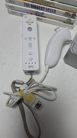 Nintendo Wii Console RVL-001 w/ OEM Controller & Cables + 5 Games