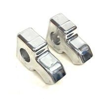 USA-MADE 2" BILLET POLISHED RISERS SLIGHT PULLBACK FOR CUSTOM HARLEY