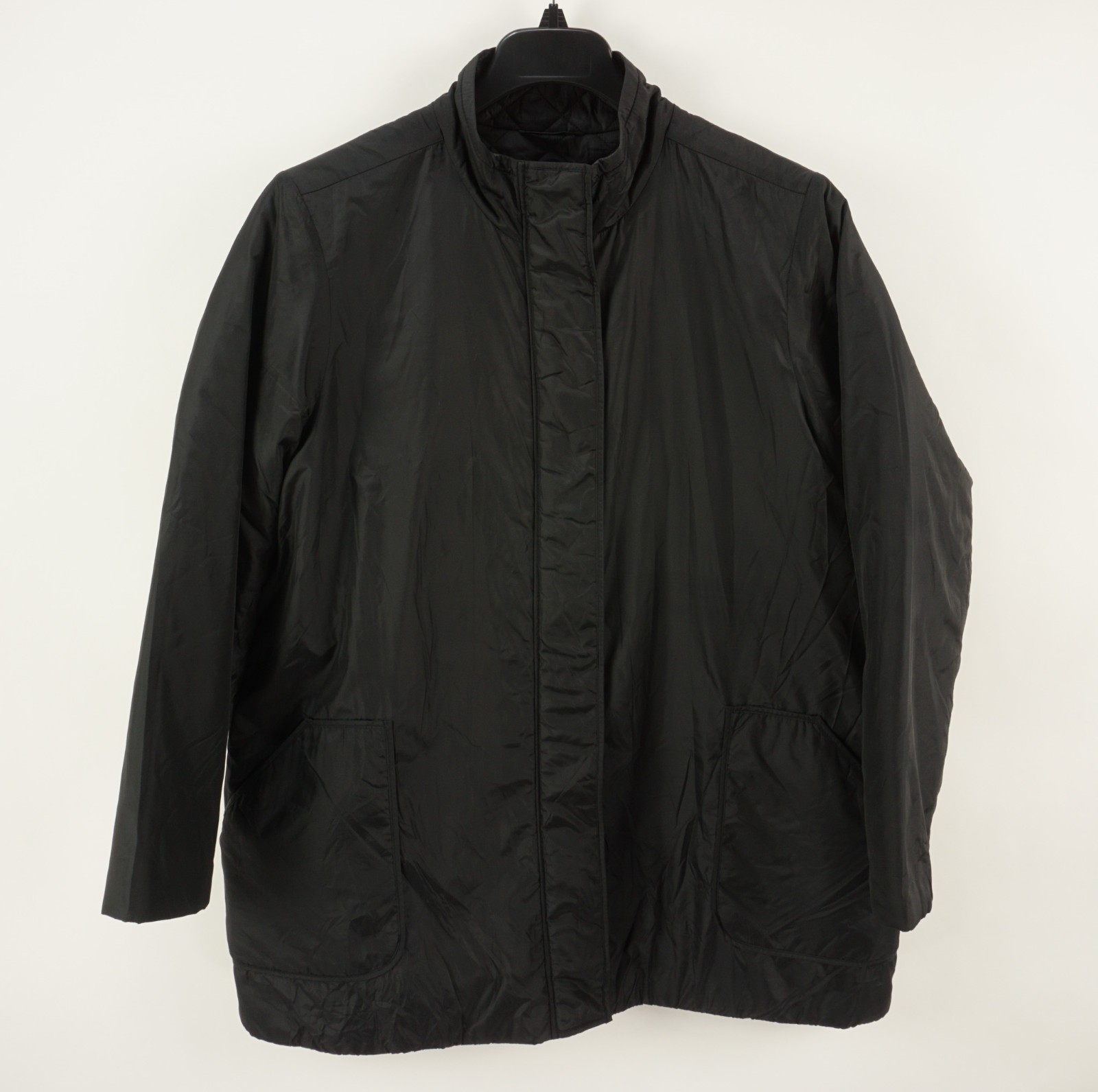 J. Jill Lightweight Quilted High Neck Puffer Jacket Women's Size 1X Black Nylon