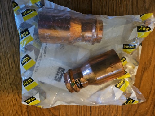 Lot Of 2 - VIEGA 78102 ProPress Copper REDUCER 1-1/2" x 1" FTGxP *