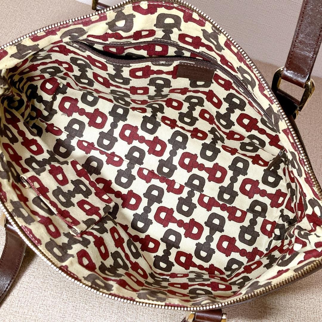 GUCCI Abby Leather Shoulder Bag Tote Brown Size 22cm x 31cm x 12cm VIN thumbnail 16