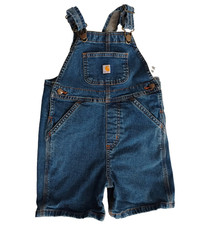 Carhartt Children's Overalls Denim Blue Jean Size 4T RN 13706 MOD OX5400 VGUC