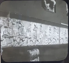 Frieze From Parthenon Athens Greece, c1900's G. Kanzee Magic Lantern Glass Slide