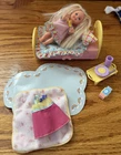 VTG 2000 Mattel Barbie's Lil Sister Kelly Chicken Pox Bed Love 'N Care Play Set