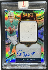 2025 Select Quinn Ewers Jumbo Rookie Swatch RC Jersey Silver Prizm Auto #/249