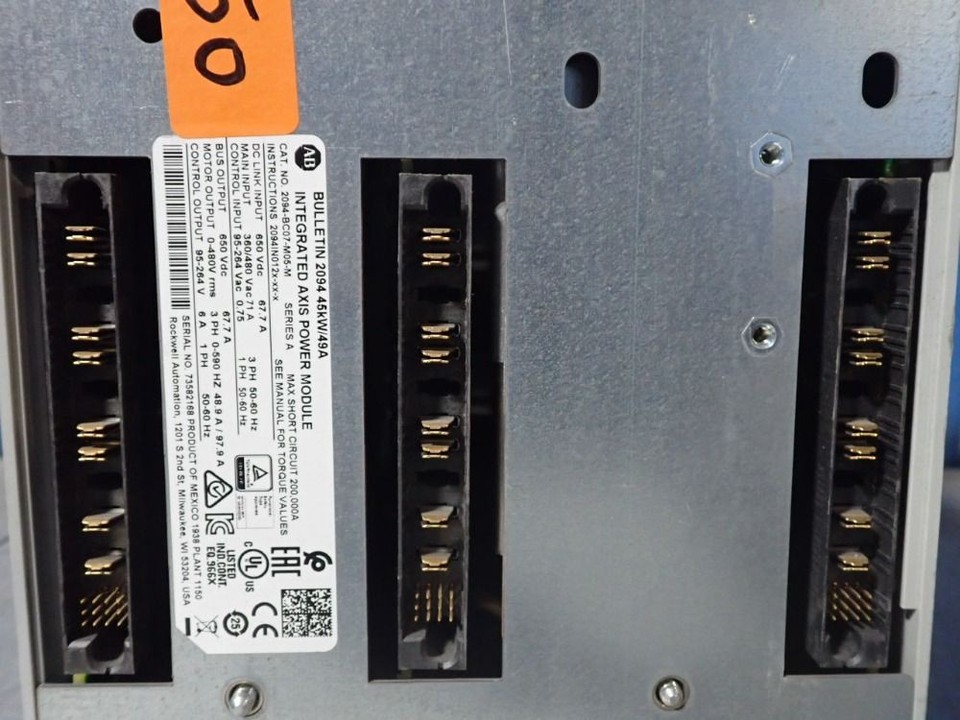 ALLEN BRADLEY 2094-BC07-M05-M INTEGRATED AXIS POWER MODULE 09251530450 ...