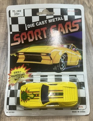 Vintage Gingell PORSCHE 928 Yellow China Diecast 1980s RARE