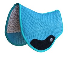 Challenger 28" x 30" Western Quilted Fleece Padded Barrel Saddle Pad Turquoise
