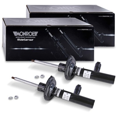 MONROE アウディ ワーゲン ショックアブソーバー フロント E2048 FRONT SHOCK ABSORBERS MONROE DCC W/ELECTRIC X2 SHOCKS VW GOLF R