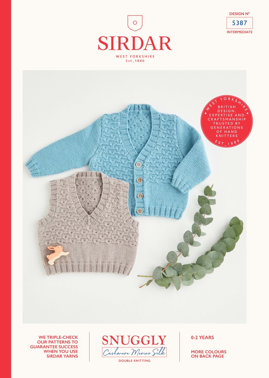 Sirdar Snuggly  DK Knitting Pattern Booklet - 5387 Cardigan & Tank Top