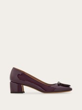 FERRAGAMO WOMEN'S DARK PURPLE PATENT LEATHER SHOES MSRP 950