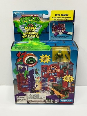 TMNT 1994 Playmates Toys CITY WARS Mini Mutants Bodacious Battlesets MISB