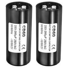 2 x Motor Start Capacitor 233-280uF/Mfd 250VAC 50/60Hz CD60 Run Capacitor