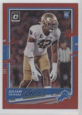 2020 Panini Donruss Optic Rookies Red Prizm 49/99 Julian Okwara #144 1p5