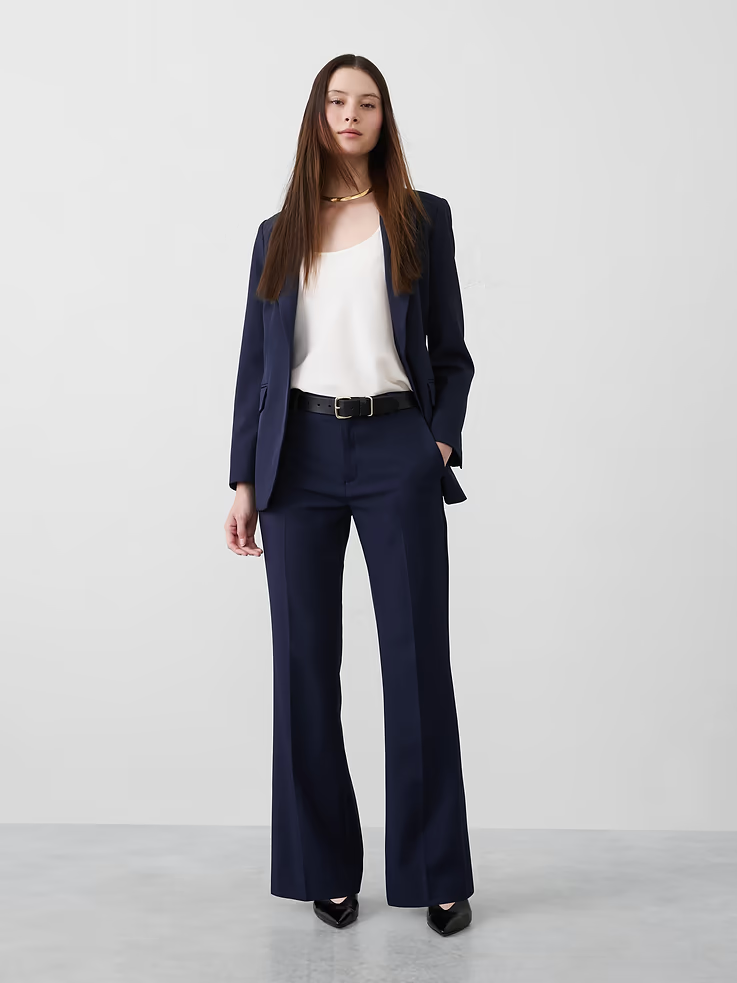 Banana Republic NAVY Bootcut High Rise Sculpted Trouser-Size 8P-NWT