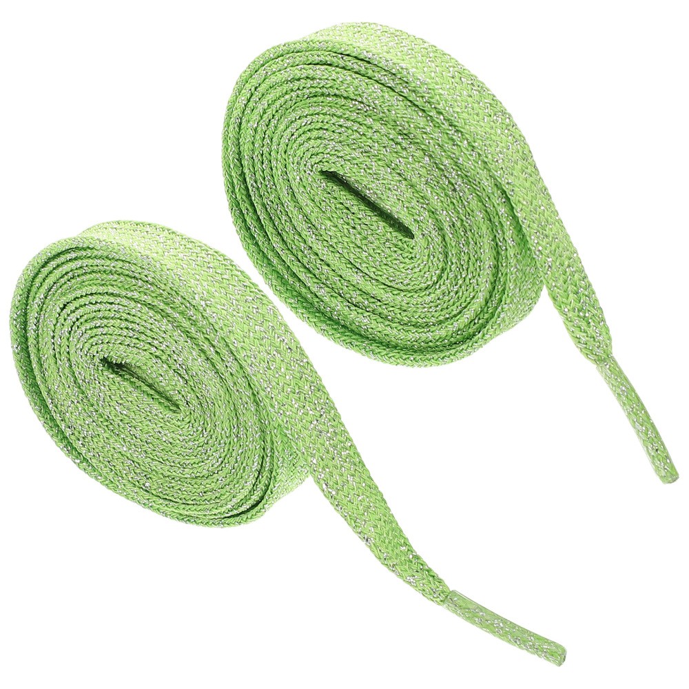 APL 1 paio di lacci universali verde glitter per sneakers lavabili