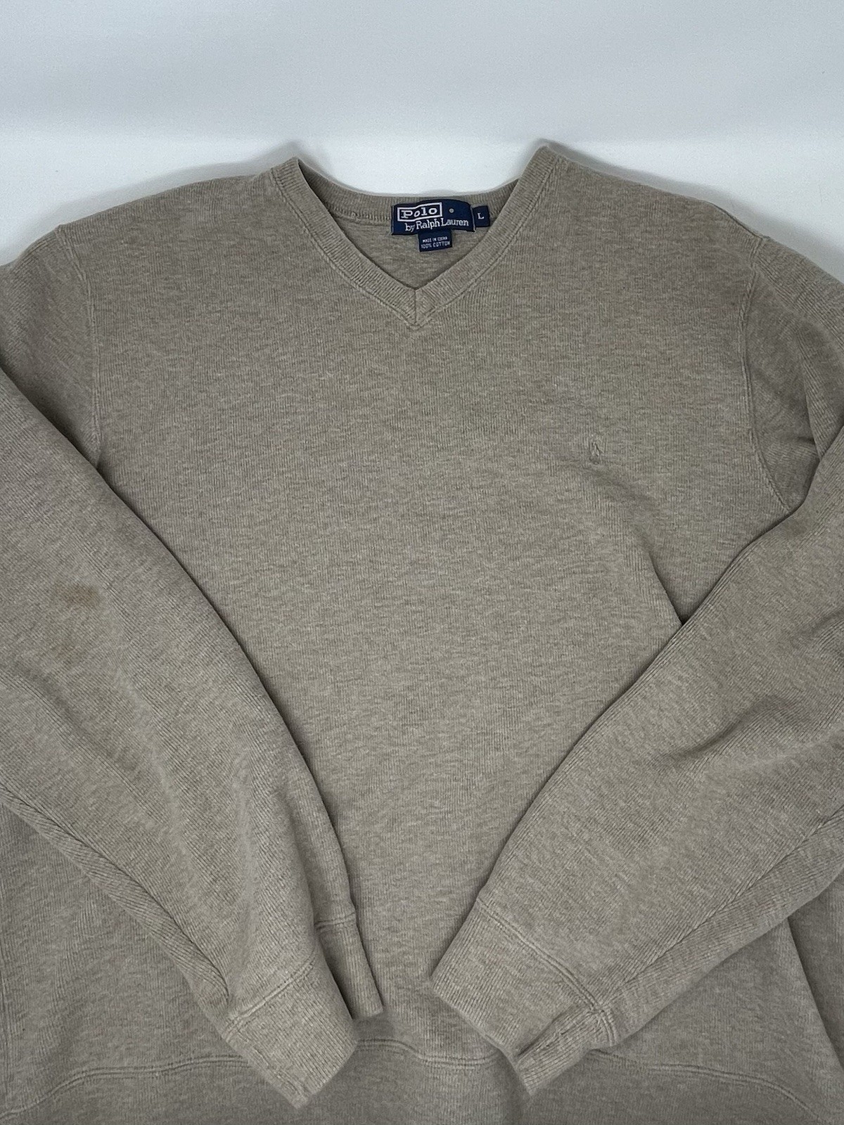 Vintage Polo Ralph Lauren Tan Beige Sweater (L)