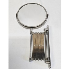 IKEA FRACK Wall Mirror Stainless Steel Accordion Extension Double Sided Swivel