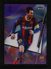 2020-21 Topps Finest UCL Purple Refractor 209/250 Lionel Messi #100 00d2