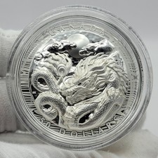 2024 Canadian Year of the Dragon Good Fortune 100 gram 9999 Fine Silver EHR Coin