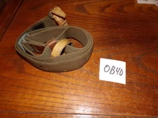 Finnish Mosin Nagant m91/30 web sling with rawhide dog collars marked SA