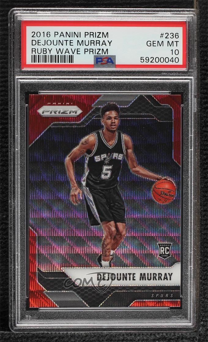 2016-17 Panini Prizm Ruby Wave Prizm Dejounte Murray #236 PSA 10 GEM MT 1q7