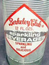 vintage ACL Soda Pop Bottle:  BERKELEY CLUB of BERKELEY SPRINGS, W. VA. - 12 oz
