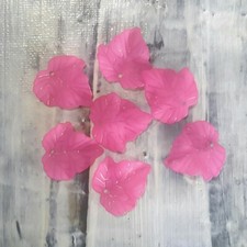 Frosted Acrylic Maple Leaf, Fuchsia, 24x22.5x3mm , 50 pce Free Postage Oz Seller