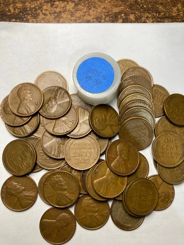 1937-S LINCOLN WHEAT CENT PENNY ROLL HIGH GRADE Very Fine to Extremely Fine