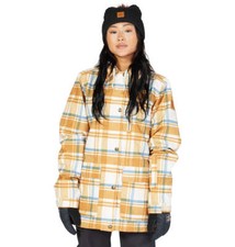 Dc Shoes Snow Boarding Women's Bandwidth Jacket Size M Plaid Pelican Sample 70%