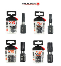 Impact Driver Bits Screwdriver Insert Recess Bit 25mm TX20, TX25, TX30, TX40