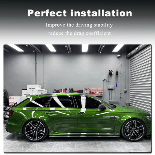 Fit For Audi A6 RS6 C7 13-18 Real Carbon Fiber Side Skirts Extension Lip Spoiler - Bild 4 von 12