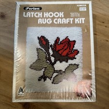 Perlon Latch Hook Rug Craft Kit Rose