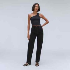 Everlane Way High Jeans low stretch black all sizes high rise 118 price tag NWT
