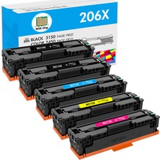 206A 206X Toner Set For HP Color Laserjet Pro MFP M283fdw M283cdw M255dw Lot