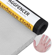 16in x 50ft Black Hardware Cloth 1/8 inch 27Ga PVC Coated Wire Mesh Vinyl Coa... 1.50 per foot