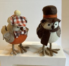 Lot of 2 Target 2015 Spritz Birds Featherly Friends Fall Thanksgiving Top Hat