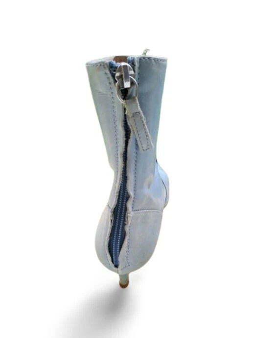 Bottines Cuir Bleu Clair Zara Basic P37 - Photo 4/4