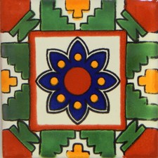 Mexican Tile Folk Art Handmade Talavera Backsplash Handpainted Mosaic # C291