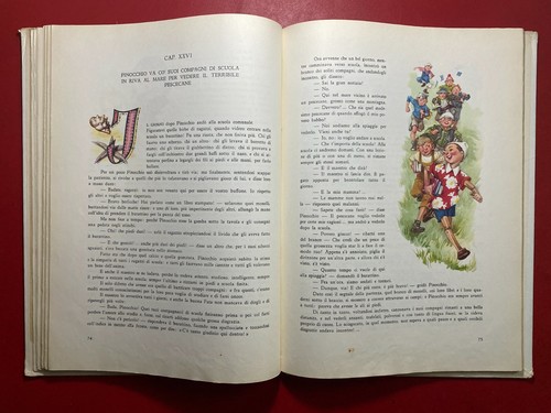COLLODI - AVVENTURE PINOCCHIO Fabbri Grande Formato 1955 Libro illustrato MARAJA - Foto 7 di 10