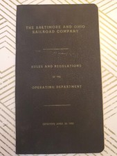 1953 Baltimore & Ohio Railroad Company Rules & Regulations Book 170+ Pgs