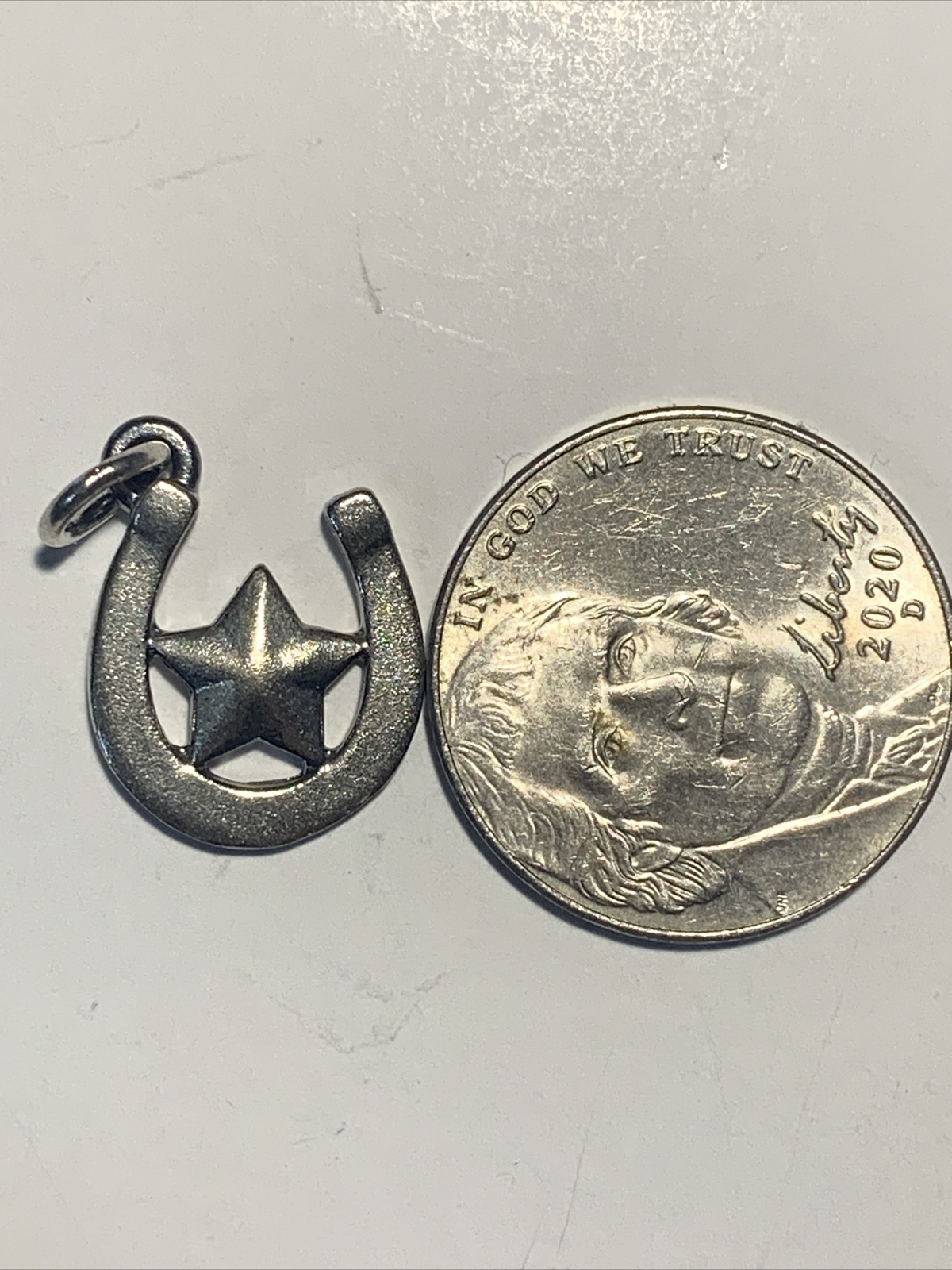 James Avery Retired Lucky Horseshoe Charm Gem