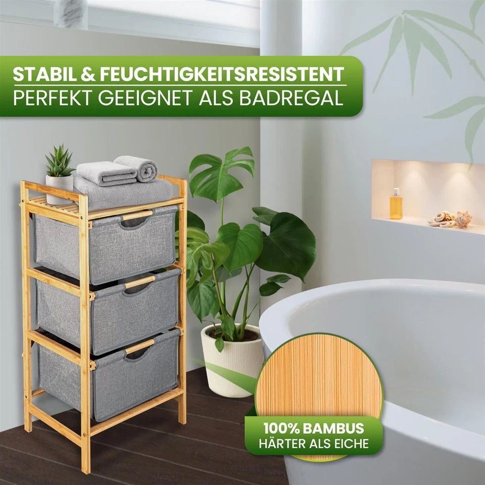 Wäschekorb Wäschesammler Badregal Badschrank Regal Wäschesortierer B-Ware - Bild 4 von 4