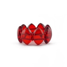 Marquise Bead Red Caribbean Amber Ring Red color marquise Caribbean amber bead