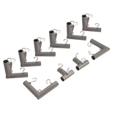 10 X 1" Golf Frame Corner Kit with Threaded Eye For DIY Outdoor Golf Cage Net