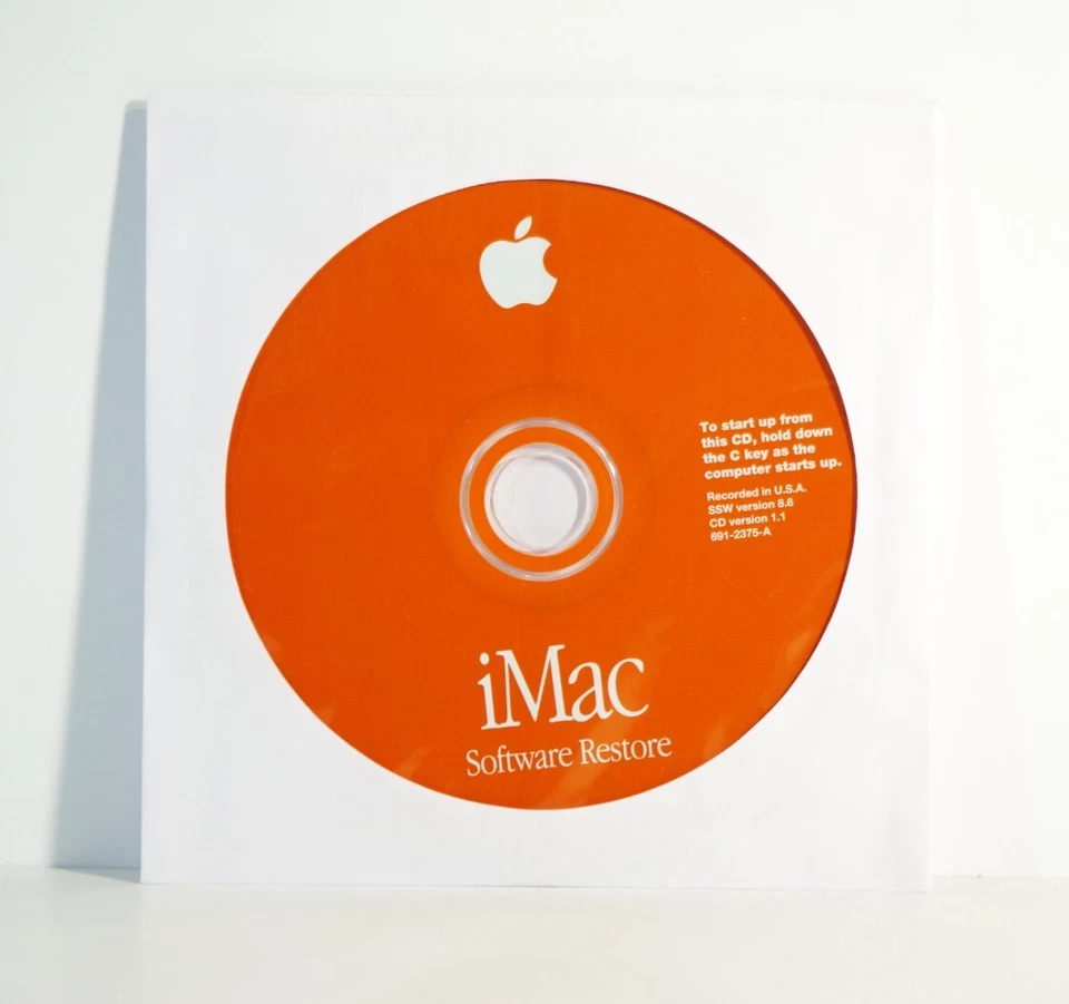 1999 Mac Macintosh iMac Software Restore OS 8 8.6 (691-2375-A) Disc Only - VG+ - Image 3 of 3
